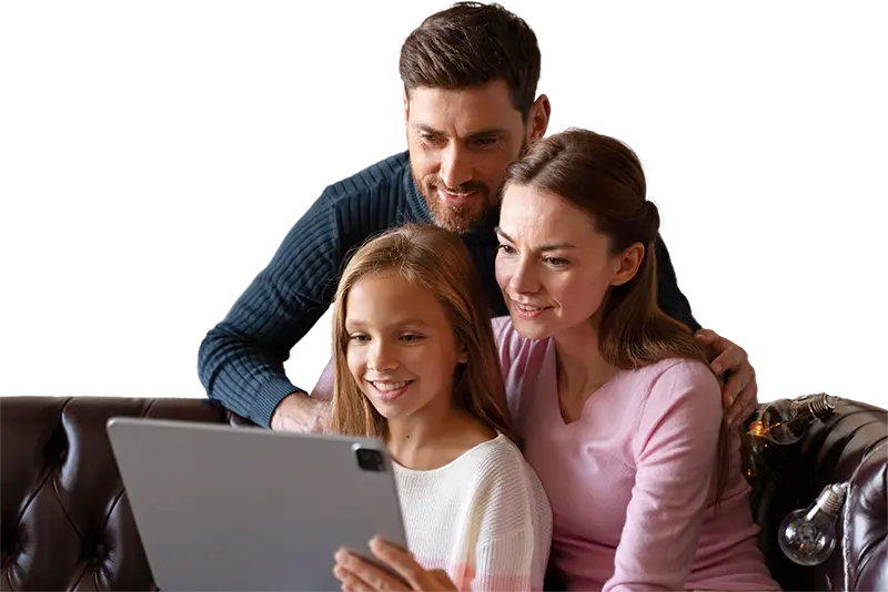 Family using life insurance calculator for retirement planning in canada