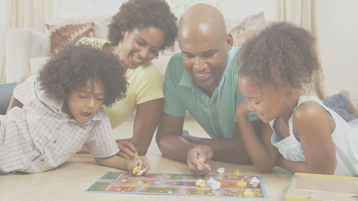 Canadian family enjoying quality time together at home, symbolizing peace of mind from 10 Year Term Life Insurance coverage