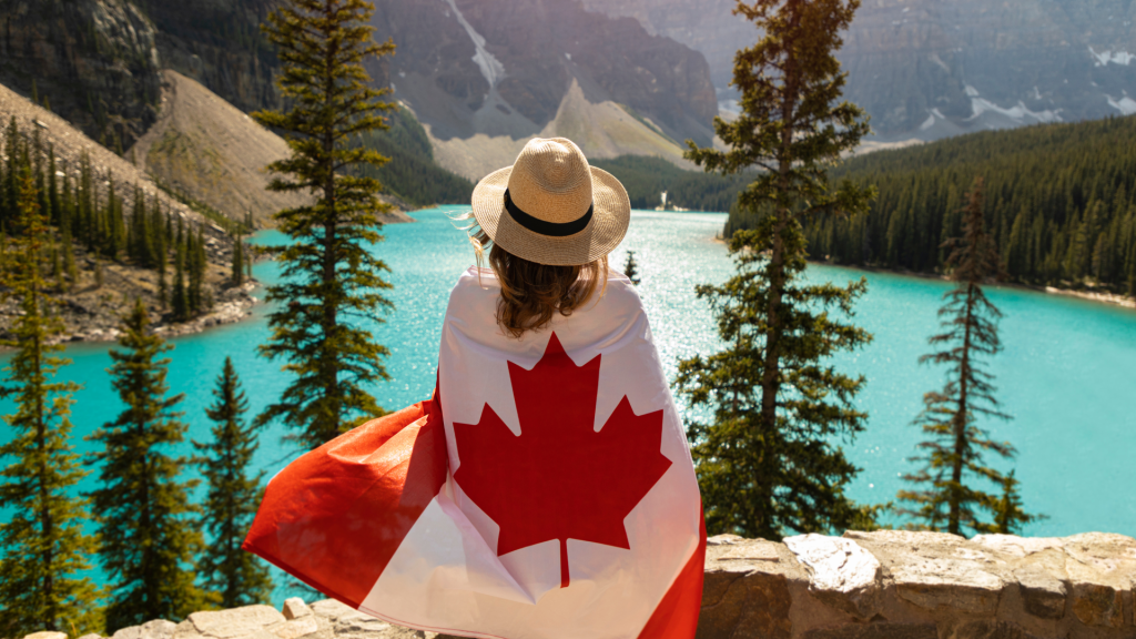 Life Insurance in Canada TermCanada woman wrapped in a flag