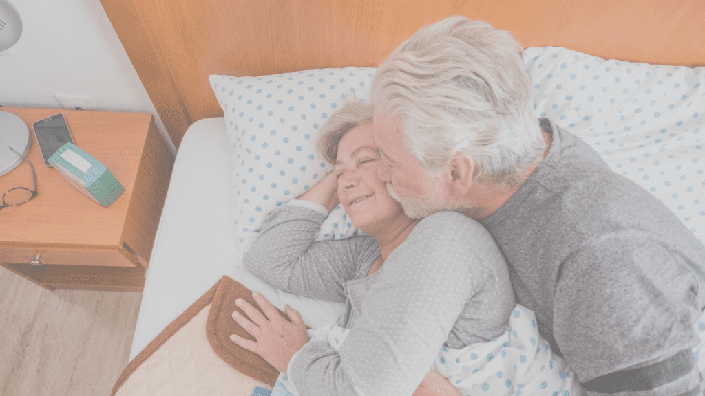 Older couple at home with guaranteed life insurance policy