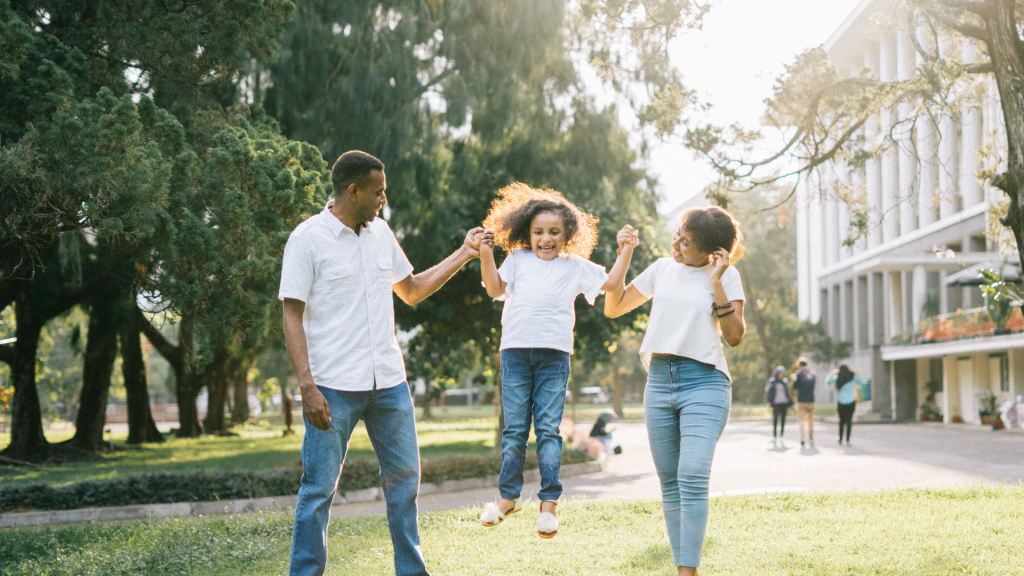 Life Insurance Without a Medical Exam Canada happy family walking secure in coverage