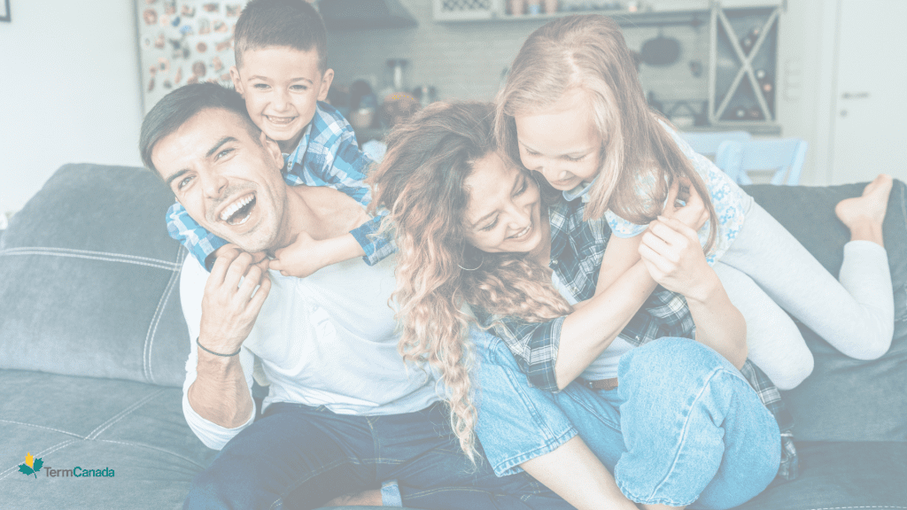 Canadian family protected by the best term life insurance in Canada